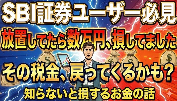 見逃し注意｜SBI証券を放置していたら5万円戻る？1月の通知が鍵だった話