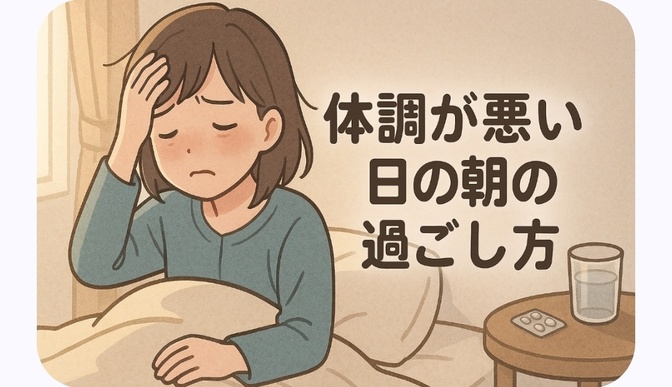 体調が悪い日の朝の過ごし方