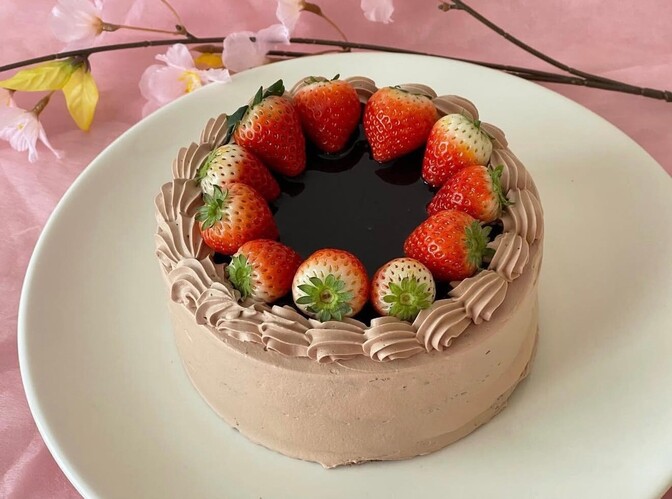 チョコ大好き、チョコレートのショートケーキ🍫