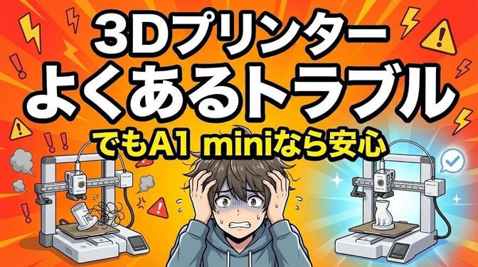 3Dプリンター よくあるトラブルと解決方法【A1 miniなら安心な理由】