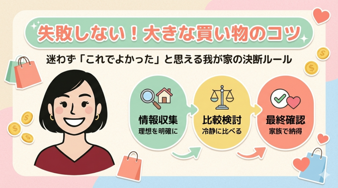 失敗しない！大きな買い物のコツ｜迷わず「これでよかった」と思える我が家の決断ルール