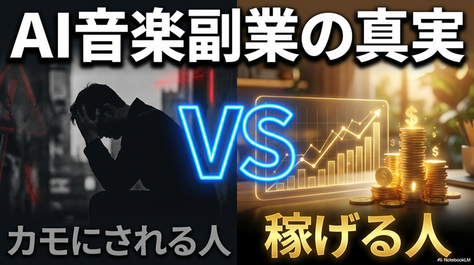 【YouTube×AI音楽の罠】『曲を作るだけ』で9割の人が稼げない5つの理由