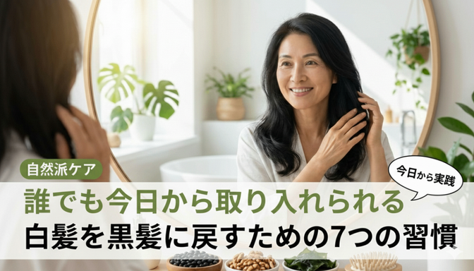 【白髪対策】誰でも今日から取り入れられる白髪を黒髪に戻すための7つの習慣