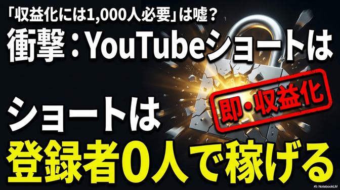 YouTubeショートの「再生単価」に騙されるな：登録者0人から「三重の収益」を築く新常識
