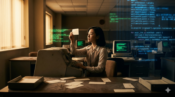 キーパンチャーの消失と、これから消えゆくコードを書く仕事