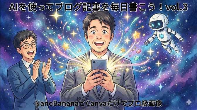 【AIを使ってブログ記事を毎日書こう！】vol.３：NanoBananaとCanvaだけでプロ級画像