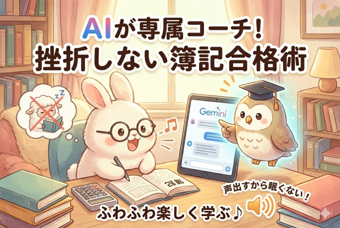AIが専属コーチに！Geminiで挫折しない簿記3級合格ロードマップ作成＆「音声入力」伴走術