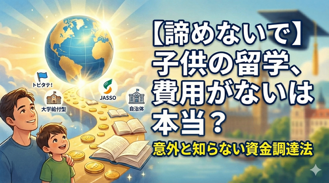【諦めないで】子供の留学、費用がないは本当？意外と知らない資金調達法