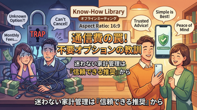 【2年で約2万円の損...】通信費の気づかなかった不要オプションに潜む罠と、シンプルが一番な理由