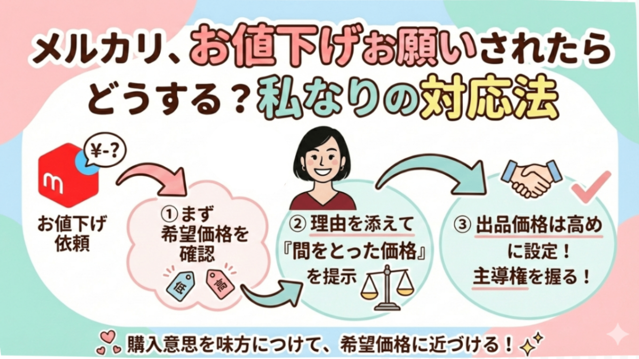 メルカリ、お値下げお願いされたらどうする？私なりの対応法｜リベ
