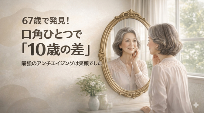 67歳で発見！口角ひとつで「10歳の差」、最強のアンチエイジングは笑顔でした