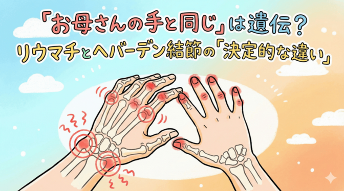 「お母さんの手と同じ」は遺伝？リウマチとヘバーデン結節の「決定的な違い」