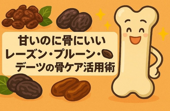 甘いのに骨にいい レーズン・プルーン・デーツの骨ケア活用術