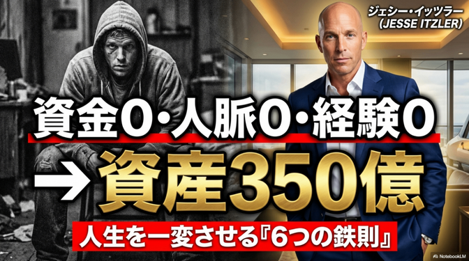 【人に合う人脈術】無一文から350億円を築く！成功を必然に変えるジェシー・イッツラー「6つの鉄則」