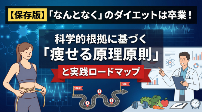 【保存版】「なんとなく」のダイエットは卒業！科学的根拠に基づく「痩せる原理原則」と実践ロードマップ