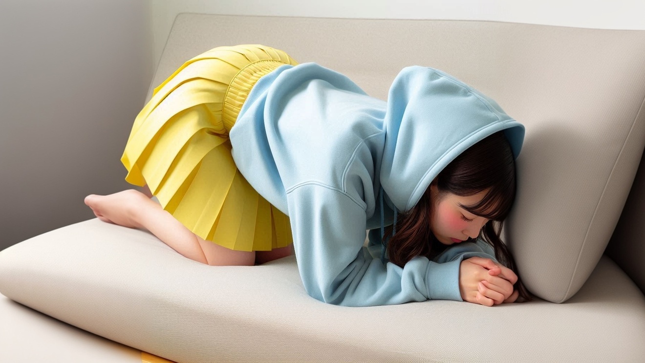 2025-02-09_02 土下座姿勢でうつ伏せで痛みを和らげる女性_AI Extender.jpg