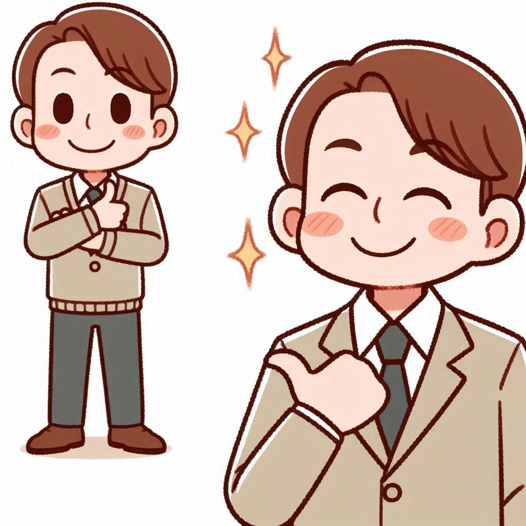 かわいい感じの自信を持っている人のイラスト.png
