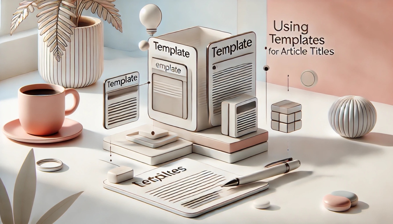 DALL·E 2025-03-10 14.19.23 - A minimalist and clean digital illustration representing the idea of using templates for article titles. The scene features a modern, clutter-free wor.jpeg