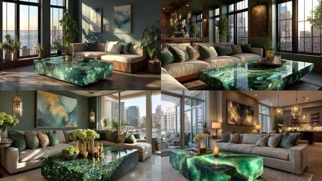 エメラルド × 都会的なリビングルーム（中）.jpeg