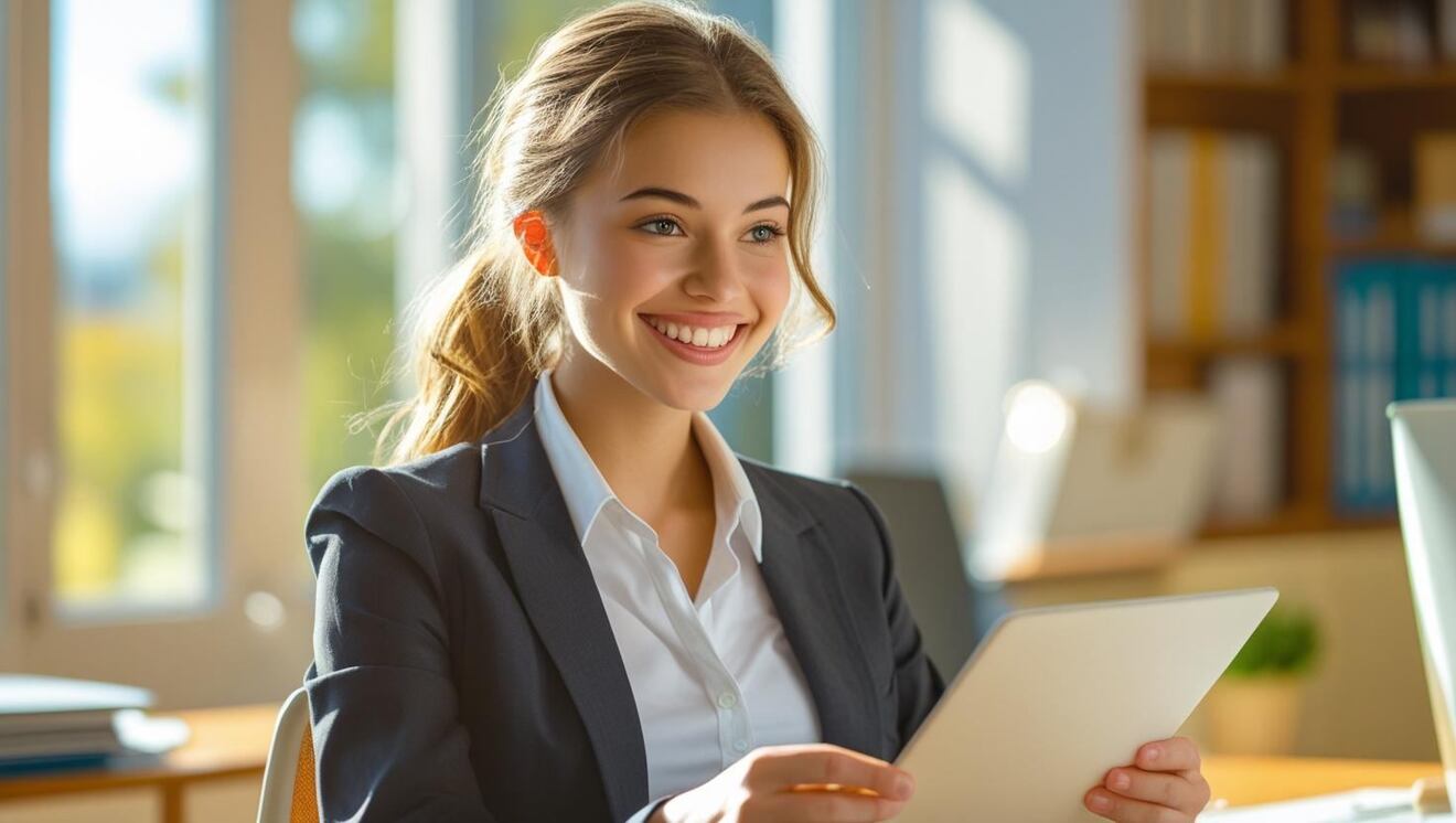 社会人、20代、どちらにしようか楽しそうに悩んでいる女性一人、明るい雰囲気、 (1).jpg