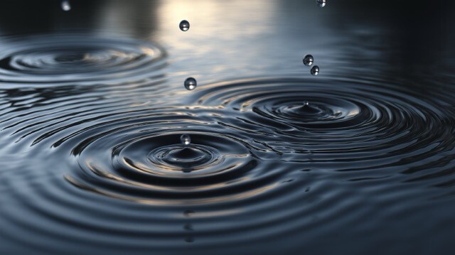 5雨粒が水面に落ちて波紋が広がるシンプルな水面の風景（中）.jpeg