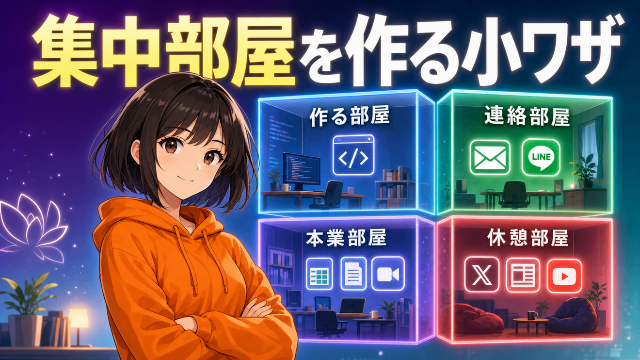 脱・ついで吸い込まれ】仮想デスクトップで「集中部屋」を作る小ワザ