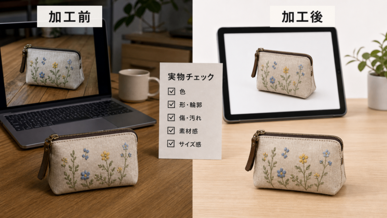 AIで商品写真を整える前に見る、販売サイトのルールと実物チェック 