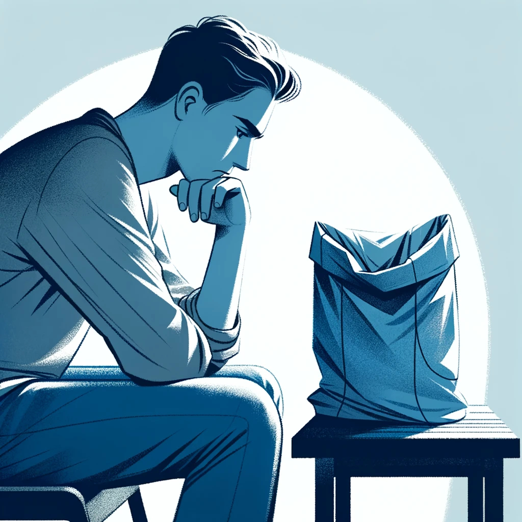 DALL·E 2024-09-13 17.45.24 - A blog image without any text for the theme 'What do you feel when you are disappointed_'. The image shows a person sitting in a quiet, reflective mom.jpg