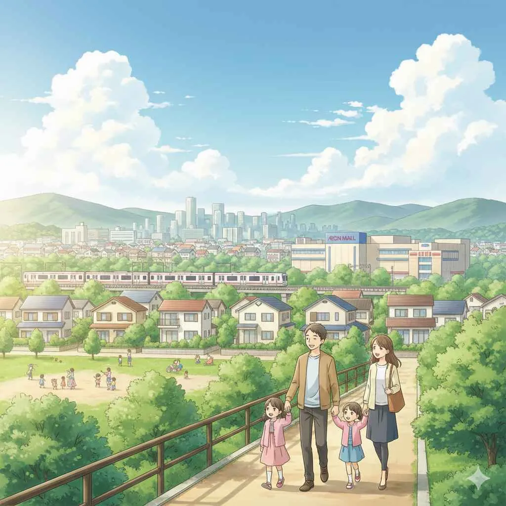 落ち着いた住宅街の風景