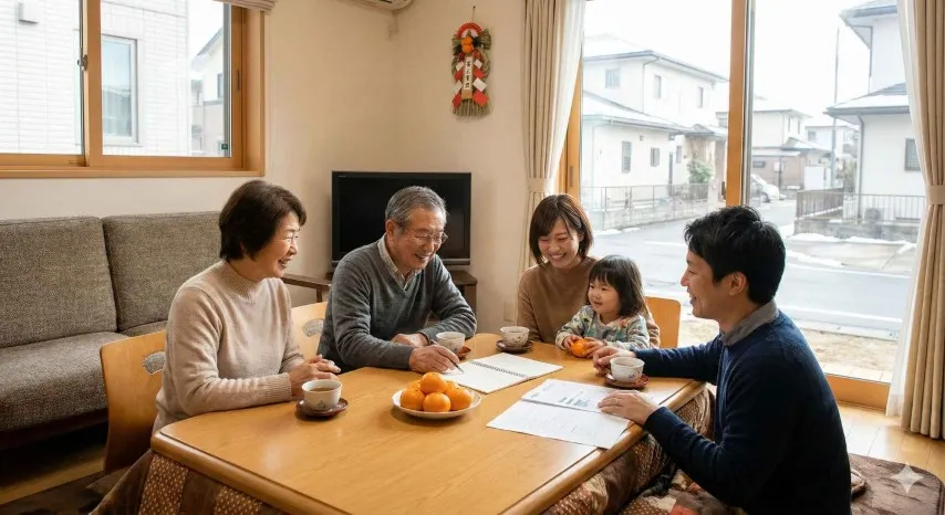 住み替えや住宅ローン残債について不動産会社に相談する夫婦