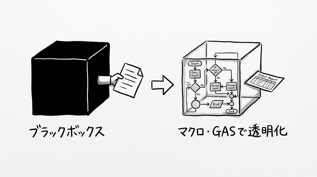 経理のブラックボックス化に頭を抱えた私が、Excelマクロ・GASで会計ソフト連携の手作業を全自動化した方法