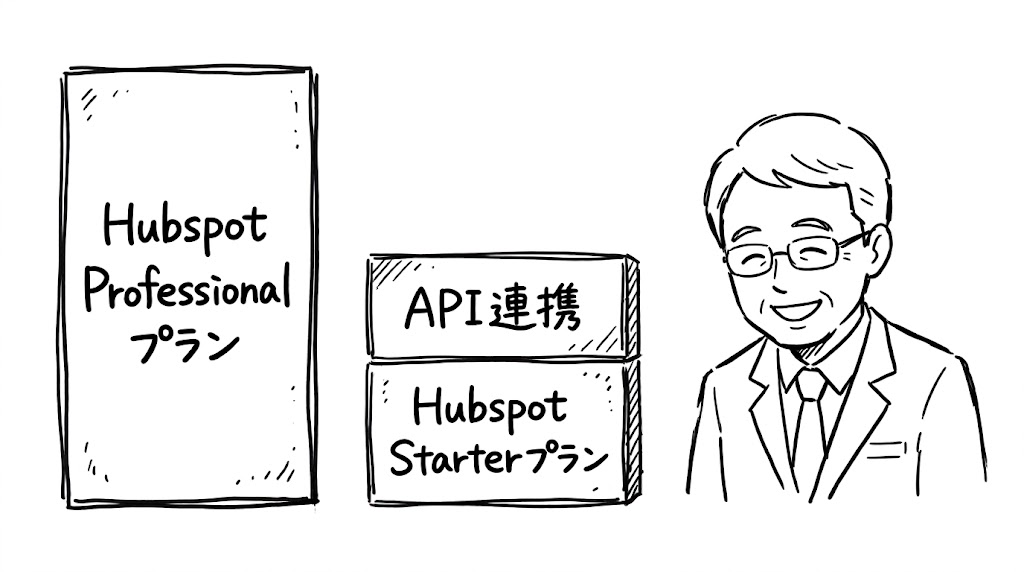 HubSpot API連携で営業データを自動処理。格安プラン＋外付け開発でコスパを最大化した方法