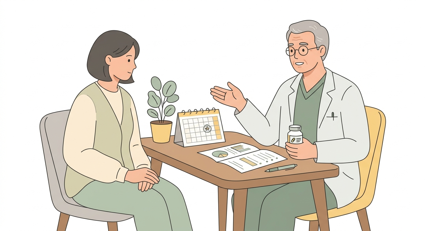 갑상선 문제는 무조건 병원에 가야 하나요? 일러스트