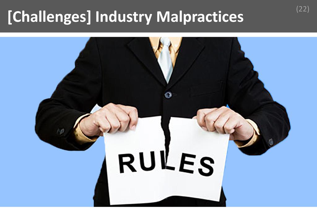 ### Industry Malpractices Image