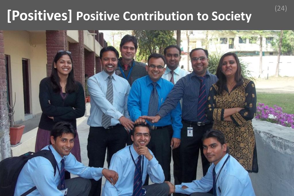 ### Positive Contribution to Society Image