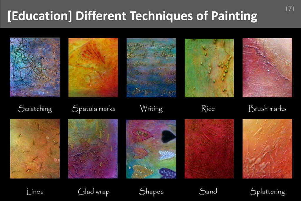 ### Different Techniques of Painting Image