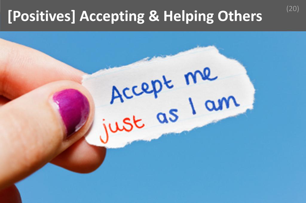 ### Accepting & Helping Others Image