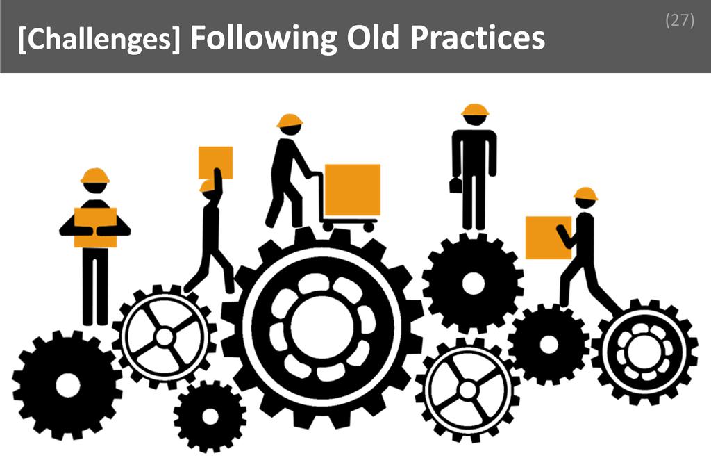 ### Blindly following old practices Image