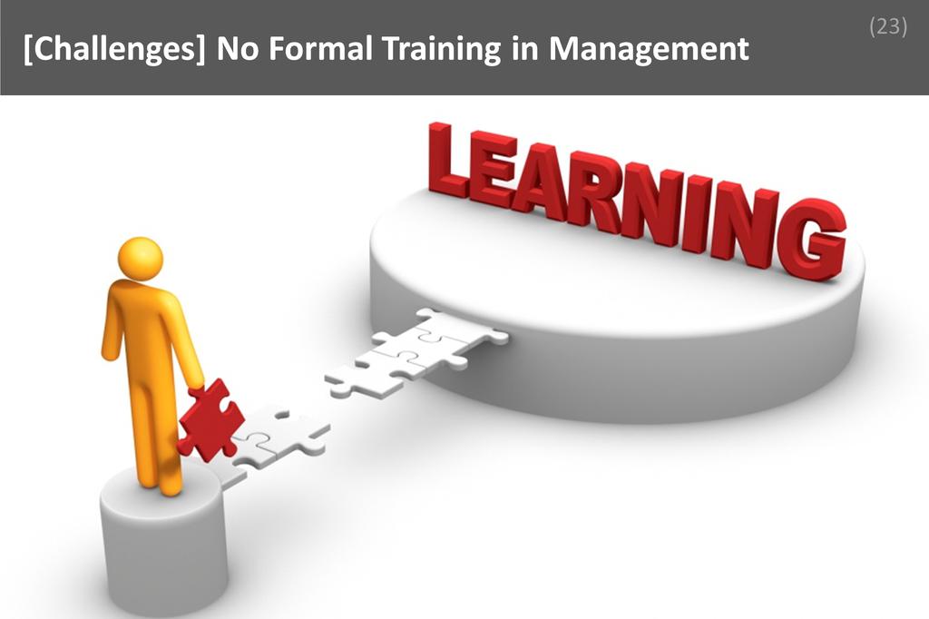 ### No Formal Training in Management Image
