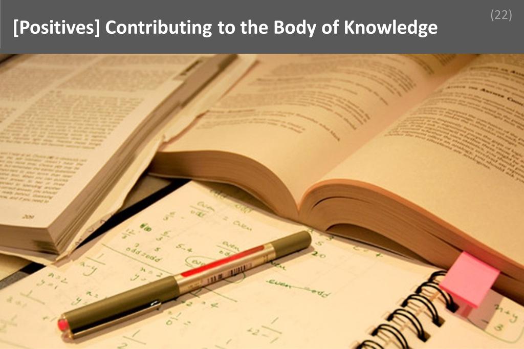 ### Contributing to the Body of Knowledge Image