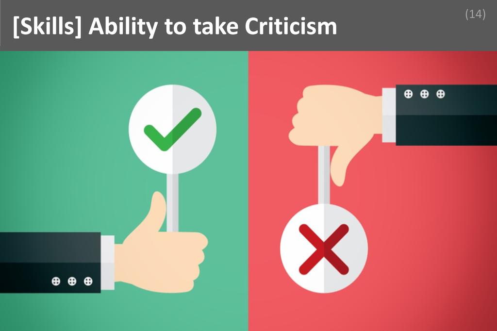 ### Ability to take Criticism Image