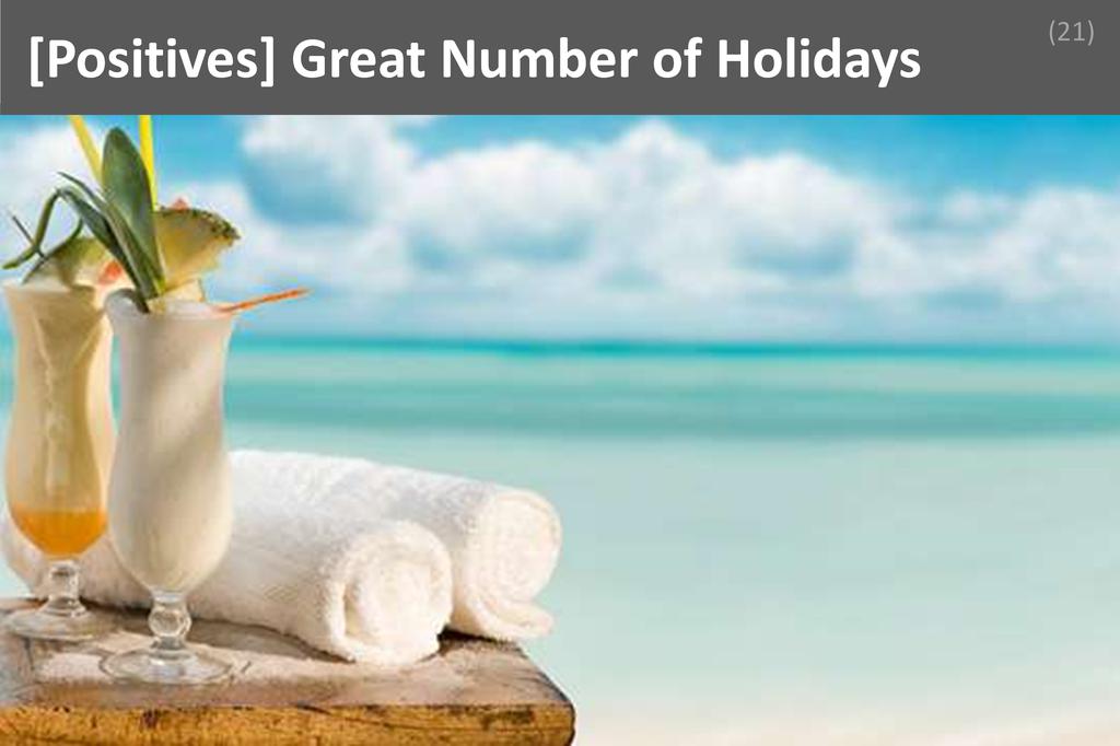 ### Great number of Holidays Image