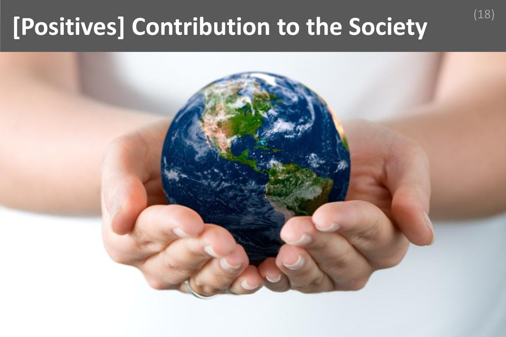 ### Contribution to the Society Image