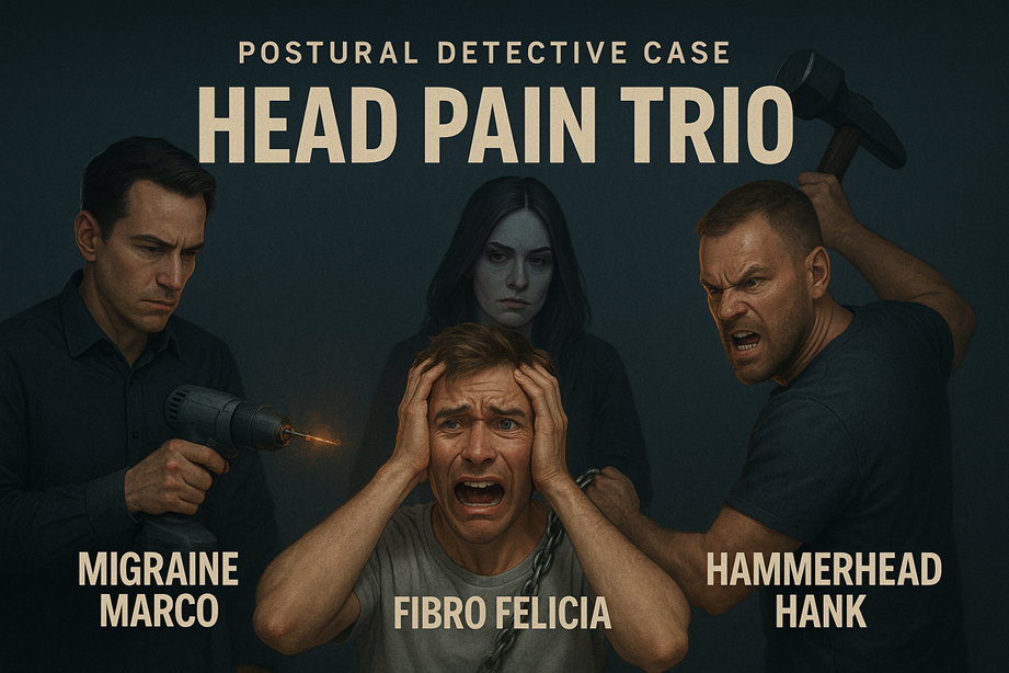 Postural Detective vs Head Pain Trio | Migraine, Headache & Fibro Case