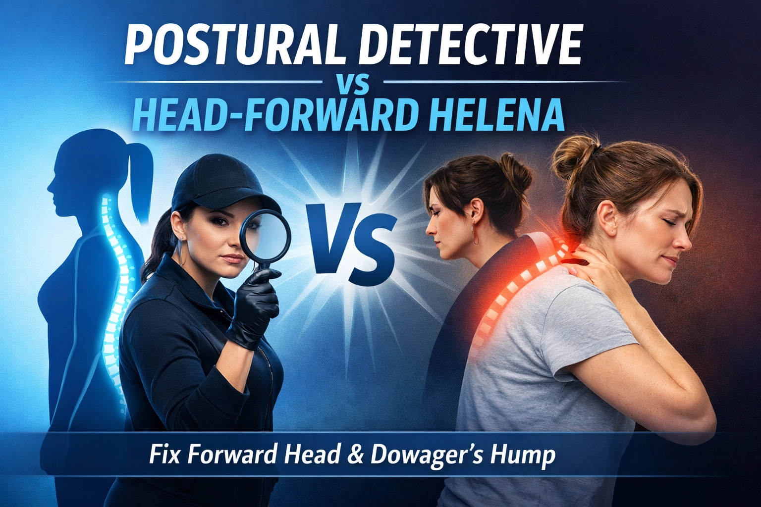 Postural Detective vs Head-Forward Helena | Fix Forward Head & Dowager’s Hump