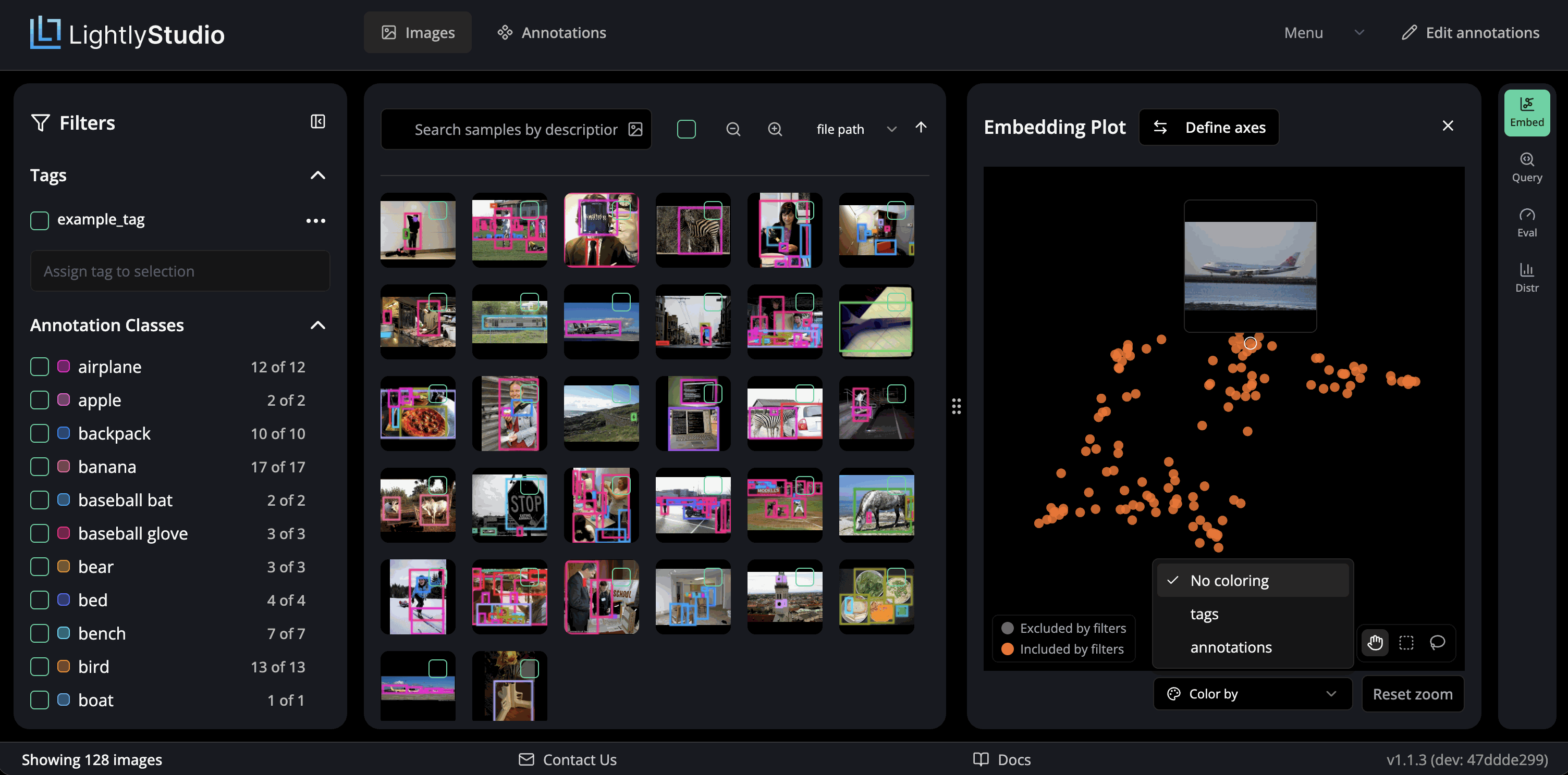 Embedding plot