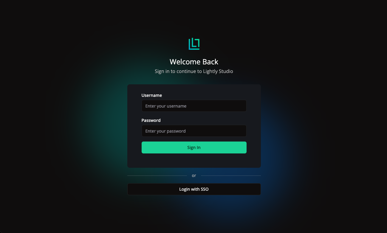 Sign in with username, password, or SSO