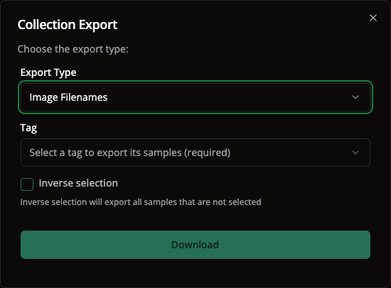 Export filenames by tag