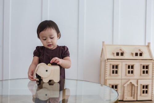 Plan Toys houten spaarpot olifant