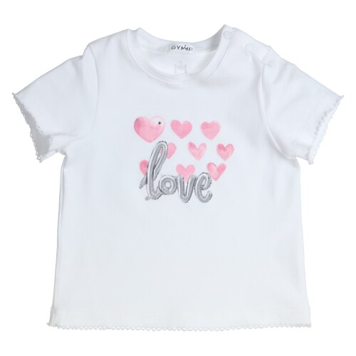 GYMP SS22 t-shirt Aerobic LOVE white